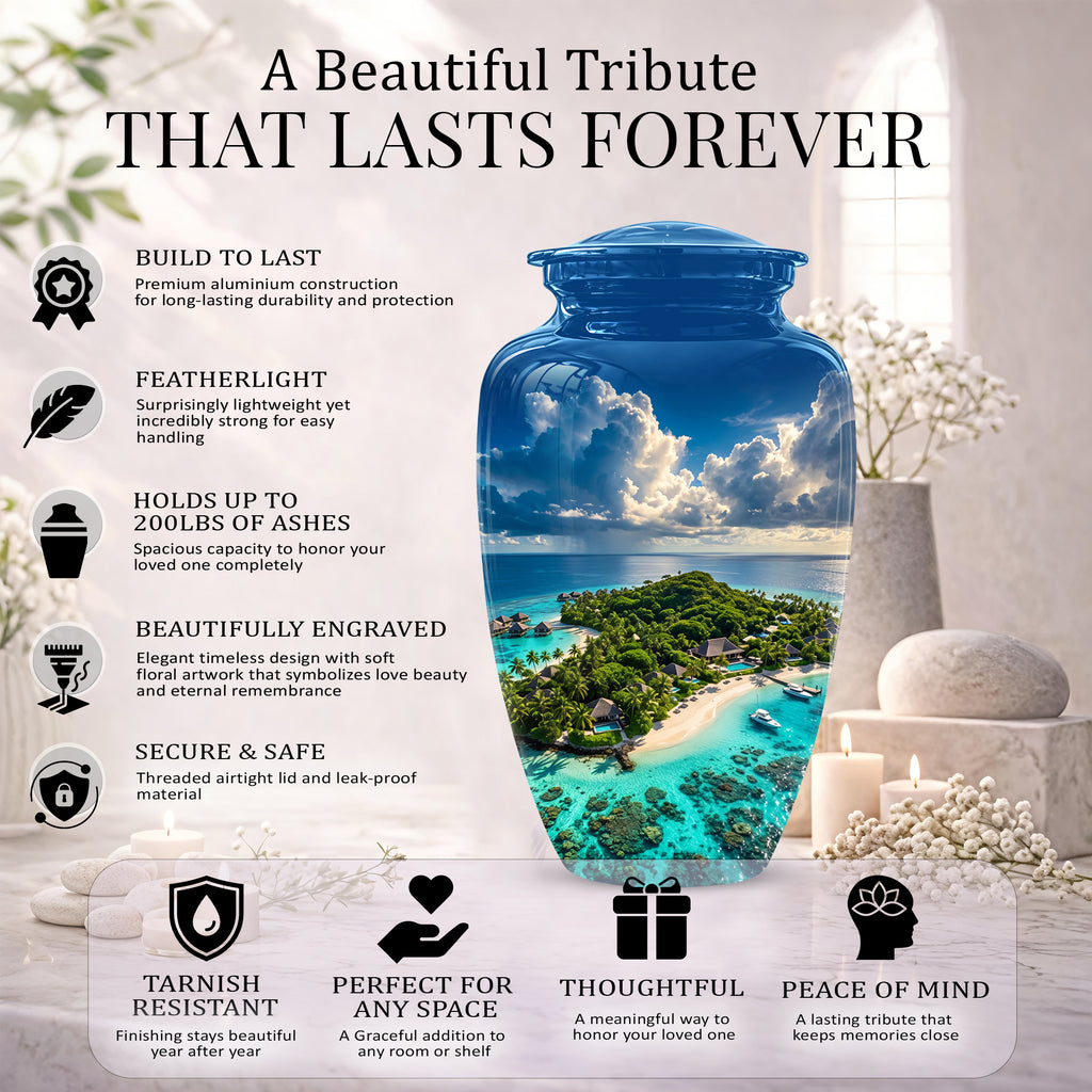 Beach Urns For Human Ashes - Custom Eternal Peaceful Tribute Urns