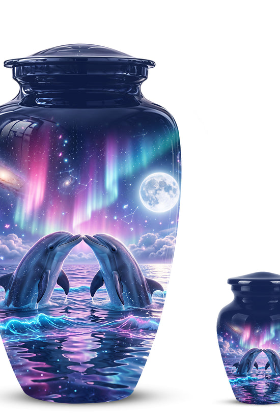 Twin Dolphin Memorial Urn - Beautiful Cremation Urns For Women Ashes