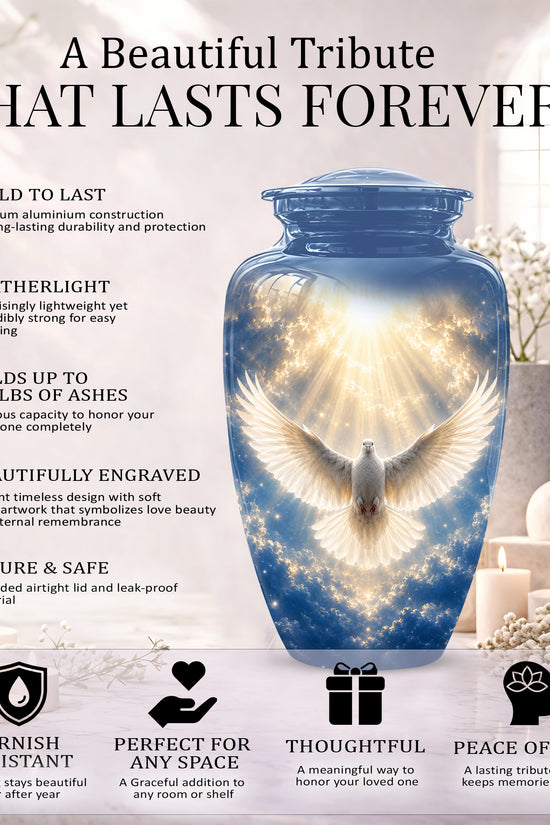 White Dove Cremation Urn - Beautifully Handcrafted Urns For Ashes