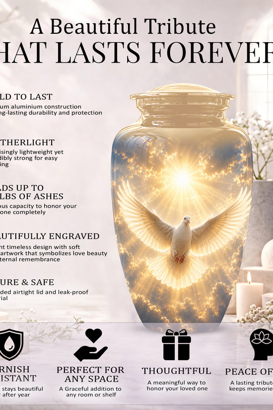 Flying Dove Cremation Urn - Custom Handcrafted Urn For Human Ashes