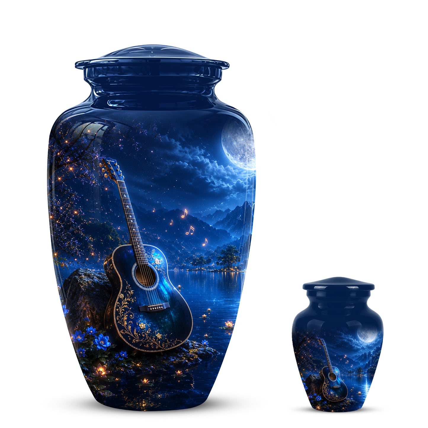 Acoustic Guitar Cremation Urn - Custom Guitar Urns For Human Ashes