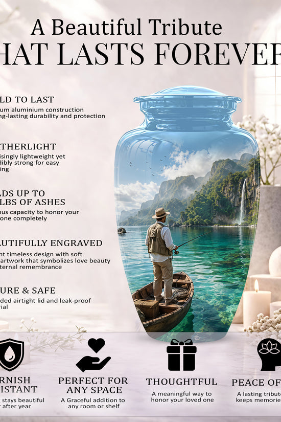 Fishing Boat Memorial Urn - Artistic Landscape Urns For Human Ashes