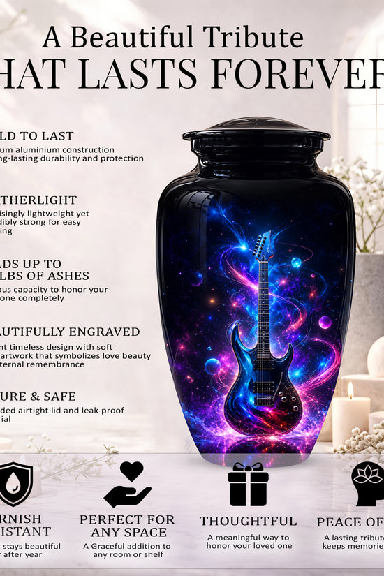 Electric Guitar Cremation Urn - Guitar Memorial Urns For Music Lovers