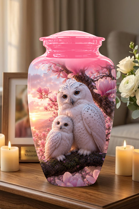Owl Family Urn for Ashes – Elegant Cremation Memorial Urns For Humans