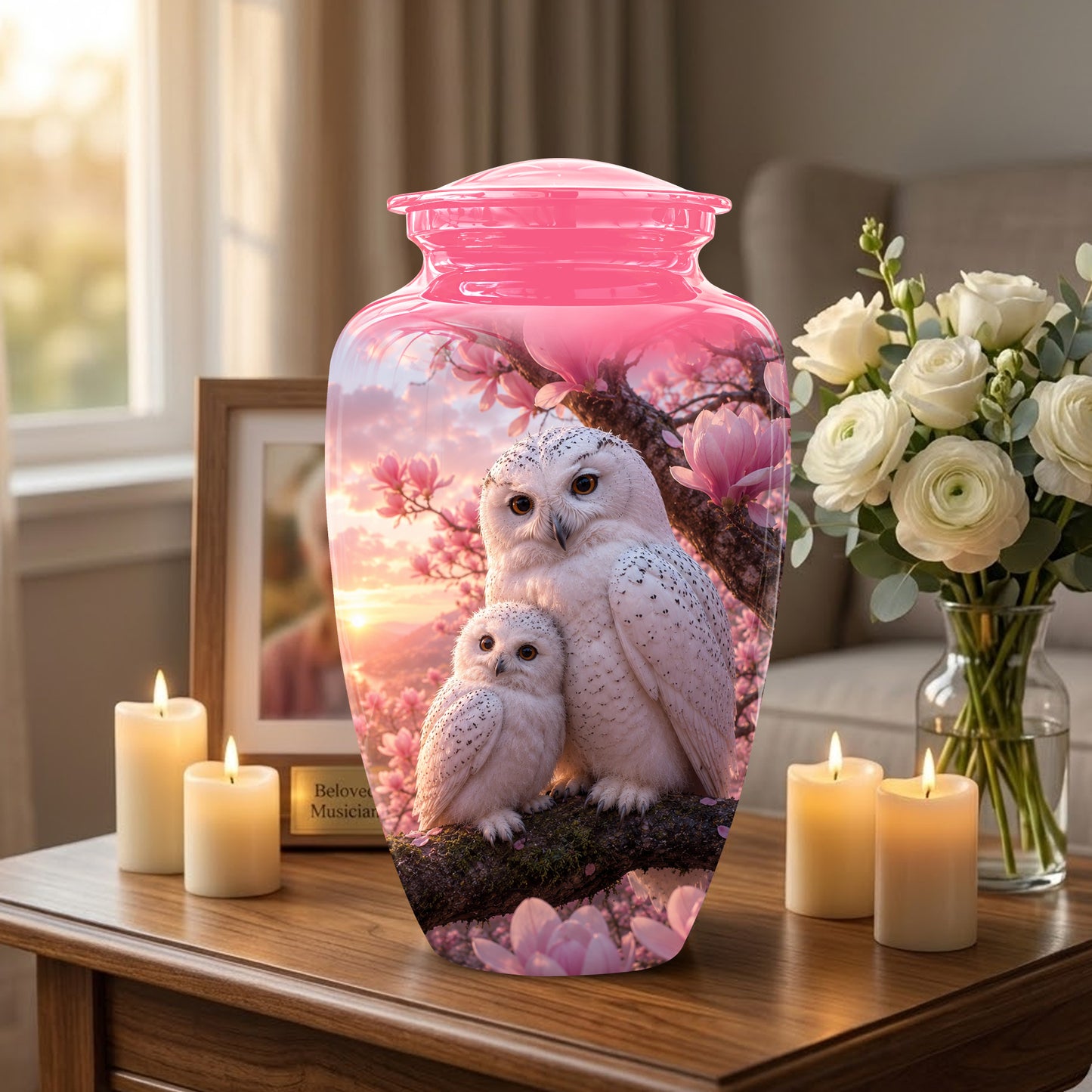 Owl Family Urn for Ashes – Elegant Cremation Memorial Urns For Humans