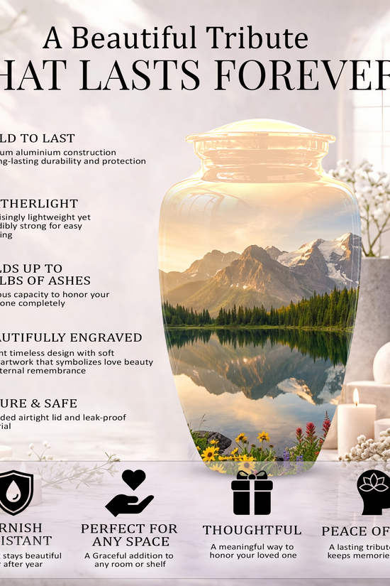 Mountain Cremation Urns For Ashes - Beautiful Funeral Urns For Nature Lovers