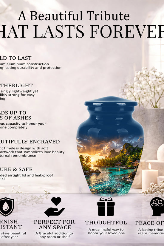 Beach Urns For Ashes - Sunset Scenic Memorial Urns For Nature Lovers