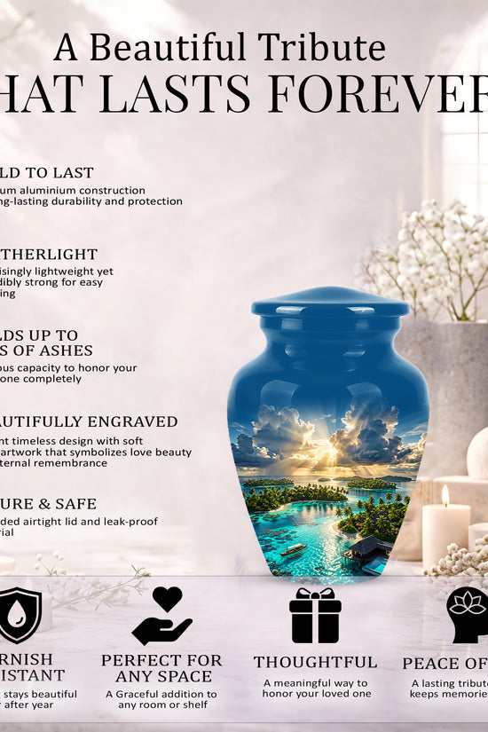 Beach Cremation Urn - Personalized Adult Urns For Human Ashes