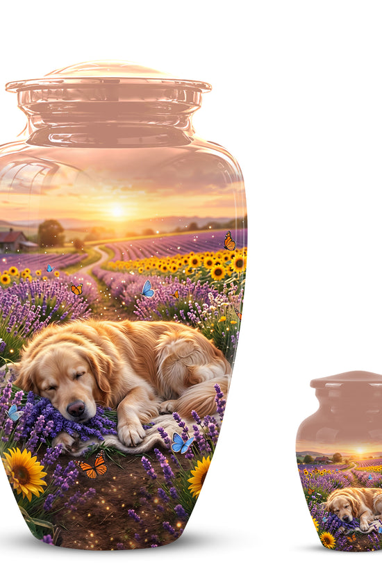 Golden Retriever Gog Memorial Urn - Personalized Pet Urns For Ashes