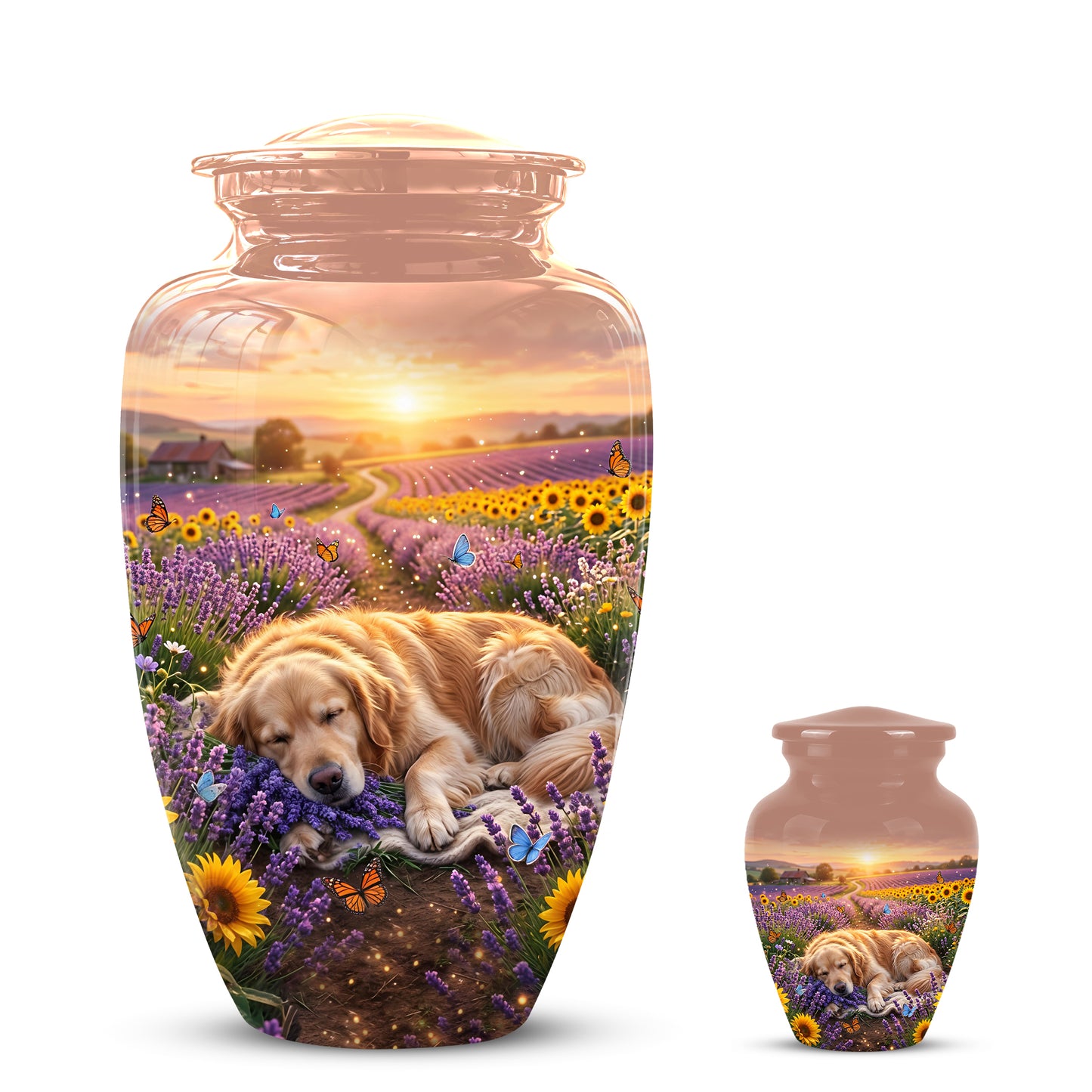 Golden Retriever Gog Memorial Urn - Personalized Pet Urns For Ashes