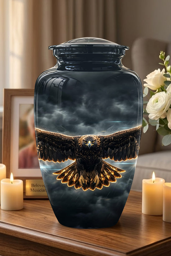 Flying Eagle Memorial Urn - Handcrafted Custom Urns For Human Ashes