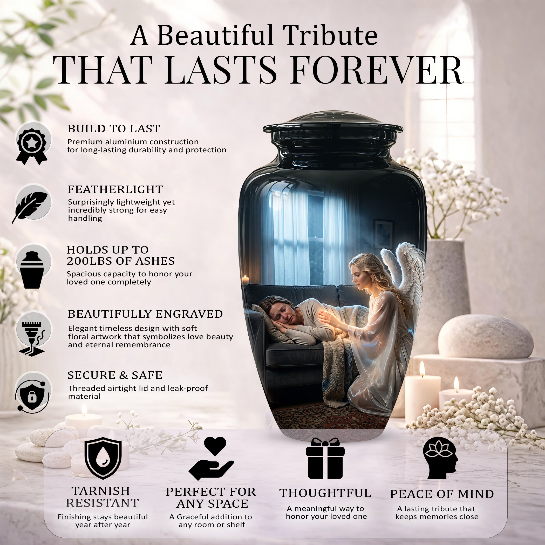 Angel Cremation Urns For Ashes - Beautiful Memorial Urns For Mom