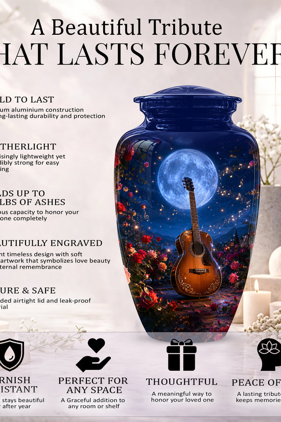 Guitar Memorial Urn - Personalized Cremation Urns For Men&Women Ashes
