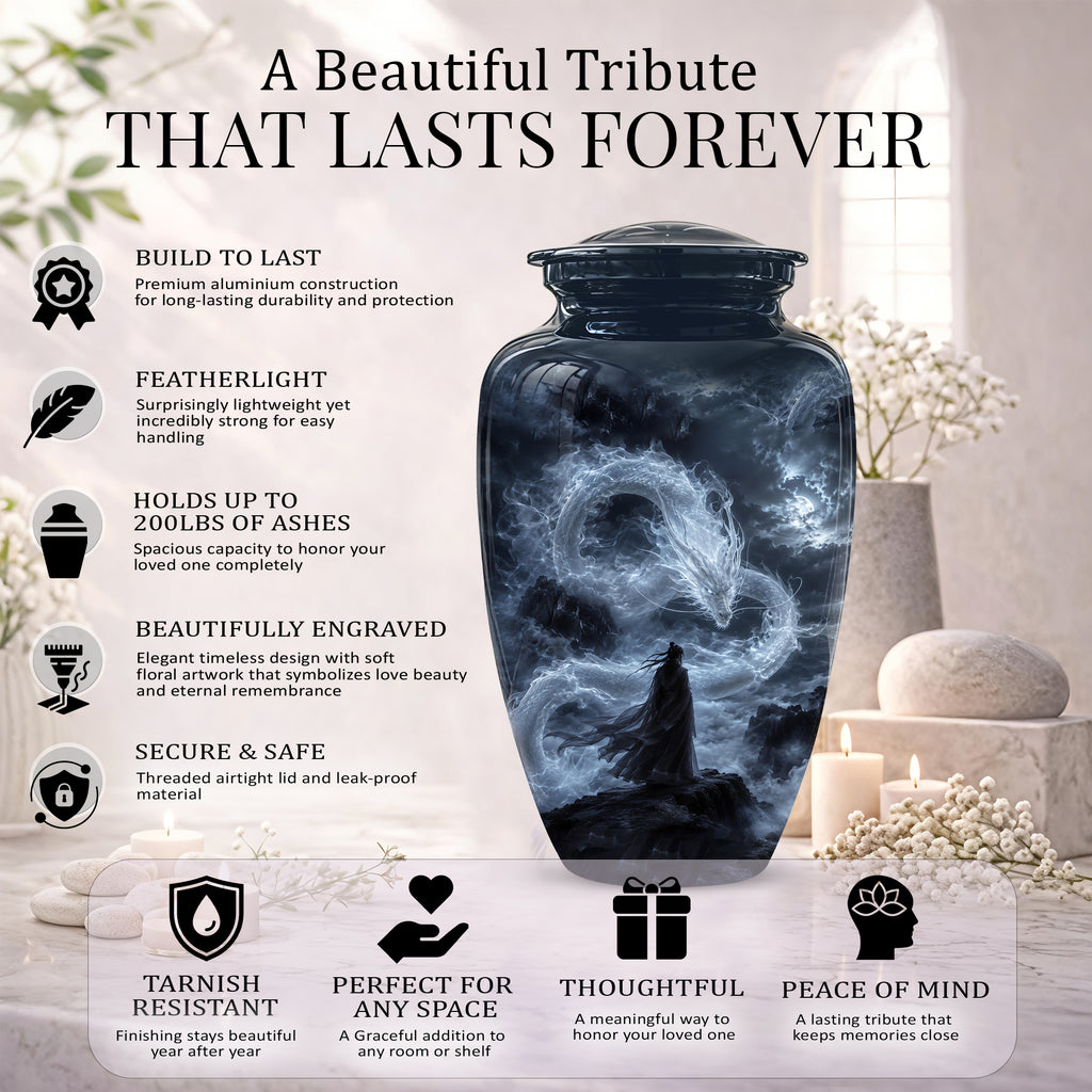Dragon Cremation Urn - Mythical Dragon Memorial Urns For Human Ashes