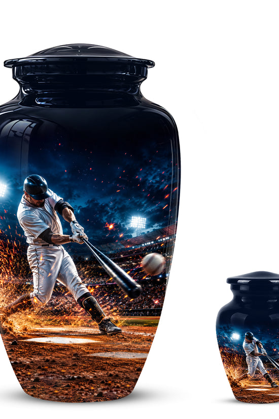 Elegant Baseball Funeral Urn - Decorative Burial Urns For Human Ashes
