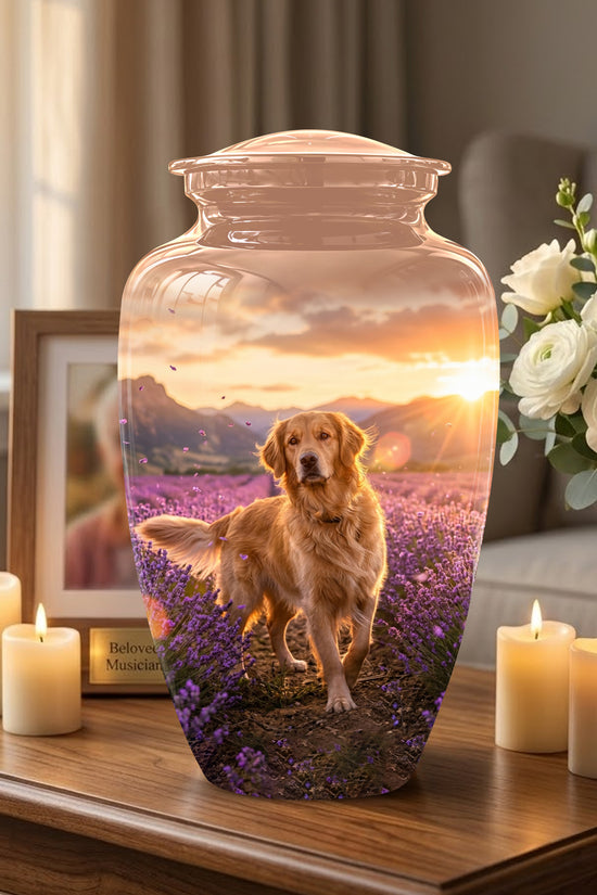 Golden Retriever Memorial Urn - Eternal Resting Urn For Pet Dog Ashes