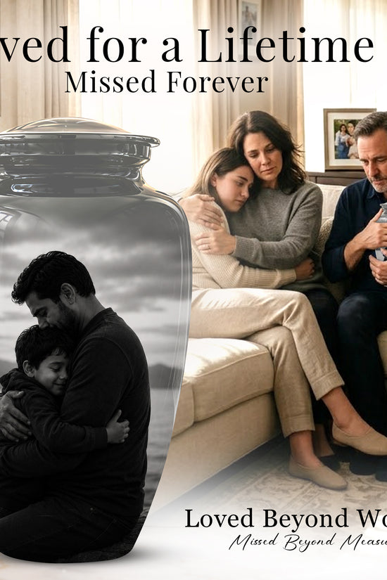 Personalized Father Cremation Urn - Memorial Tribute Urns For Fathers