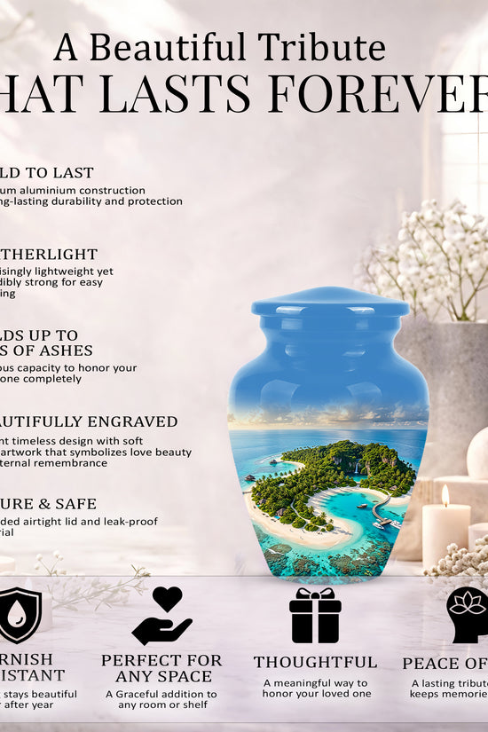 Beach Memorial Urns For Human Ashes - Custom Handmade Urns For Ashes