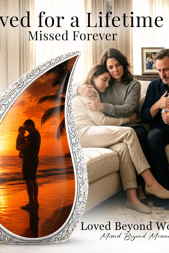 Custom Father Cremation Urn - Peaceful Tribute Memorial Urns For Dad