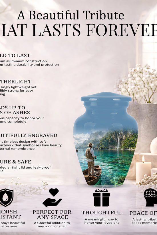 Fishing Boat Memorial Urn - Artistic Landscape Urns For Human Ashes
