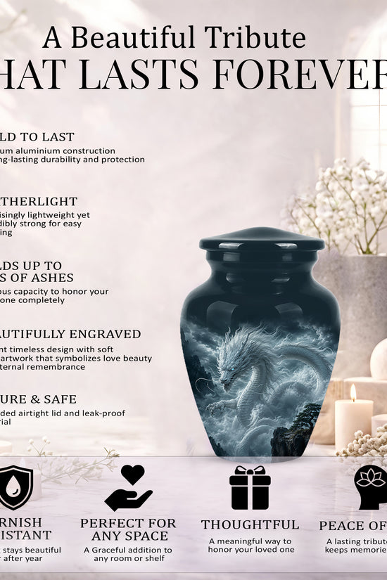 Dragon Cremation Urn = Custom Artistic Adult Memorial Urns For Ashes