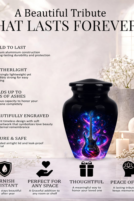 Electric Guitar Cremation Urn - Guitar Memorial Urns For Music Lovers