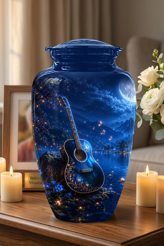 Acoustic Guitar Cremation Urn - Custom Guitar Urns For Human Ashes