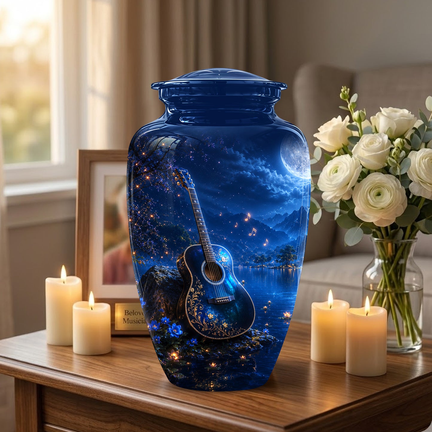 Acoustic Guitar Cremation Urn - Custom Guitar Urns For Human Ashes