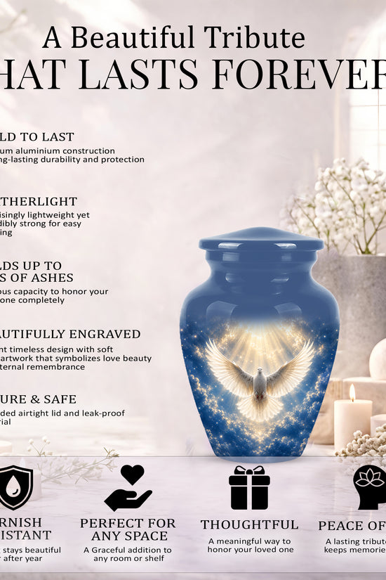 White Dove Cremation Urn - Beautifully Handcrafted Urns For Ashes