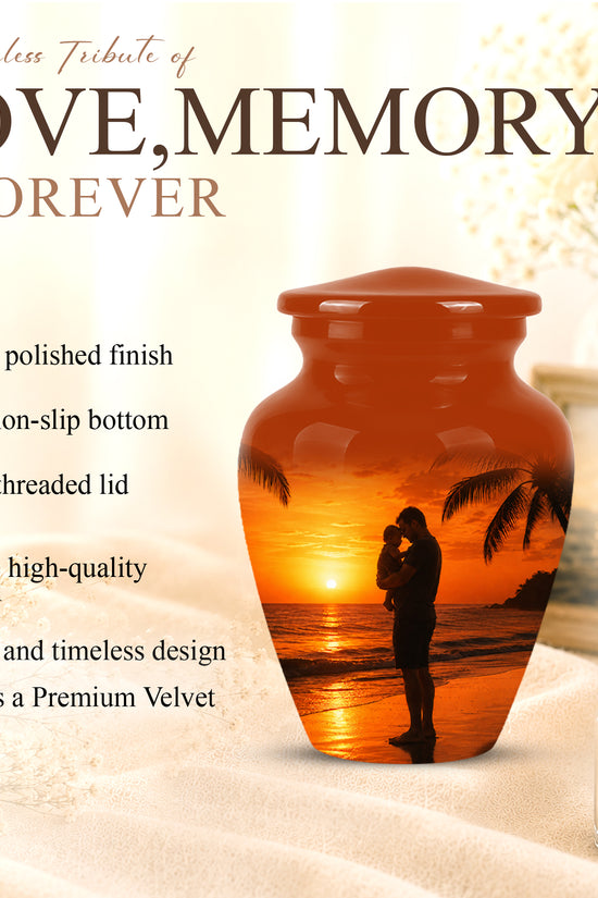 Custom Father Cremation Urn - Peaceful Tribute Memorial Urns For Dad