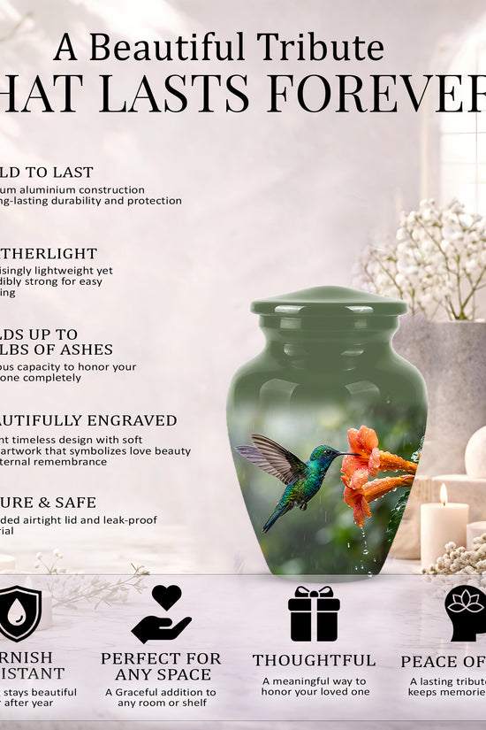 Hummingbird Memorial Urn for Ashes – Nature Inspired Design On Sale