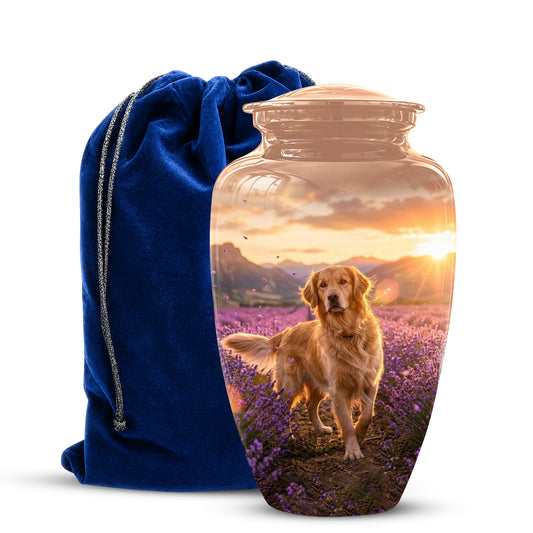 Golden Retriever Memorial Urn - Eternal Resting Urn For Pet Dog Ashes
