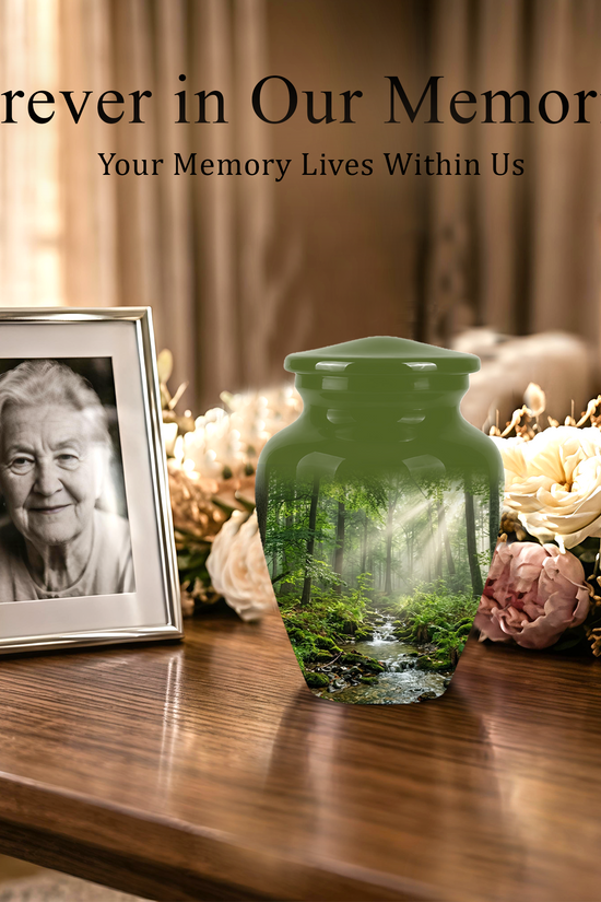 Forest Scenic Cremation Urn - Artistic Funeral Urns For Nature Lover's Ashes