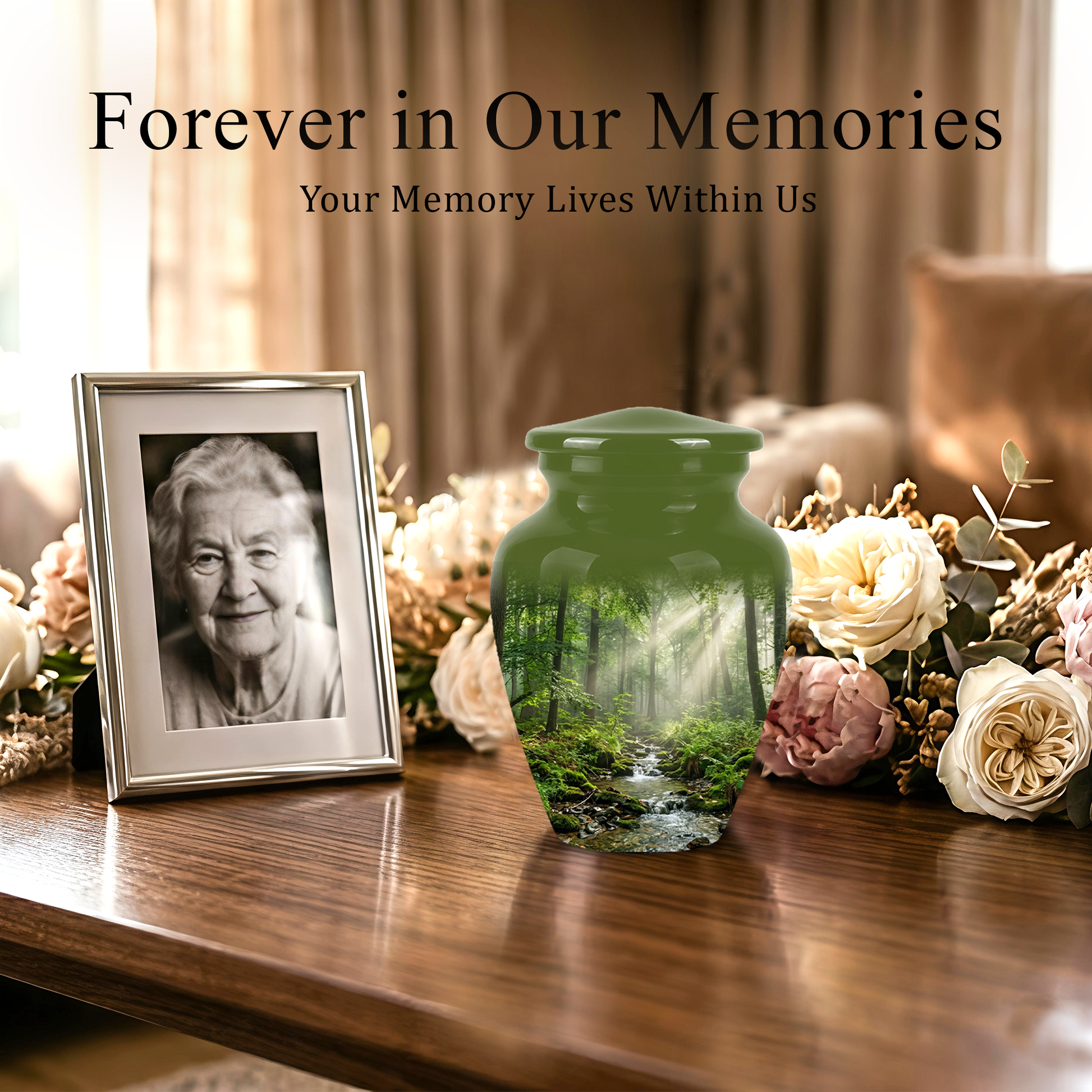 Forest Scenic Cremation Urn - Artistic Funeral Urns For Nature Lover's Ashes