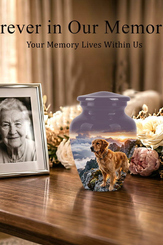 Golden Retriever Themed Urn - Handcrafted Custom Urn For Pet Dog Ashes