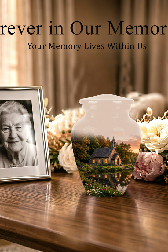 Christian Church Cross Burial Urn - Spiritual Burial Urns For Human Ashes