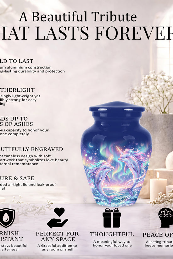 Baby Dolphin Cremation Urn - Personalized Artistic Urns For Human Ashes