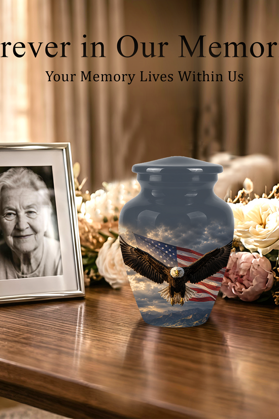 American Eagle Memorial Urn - Patriotic Burial Urns For Human Ashes