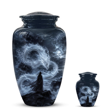 10 inch Large Urn with 1 Keepsake 3 inch