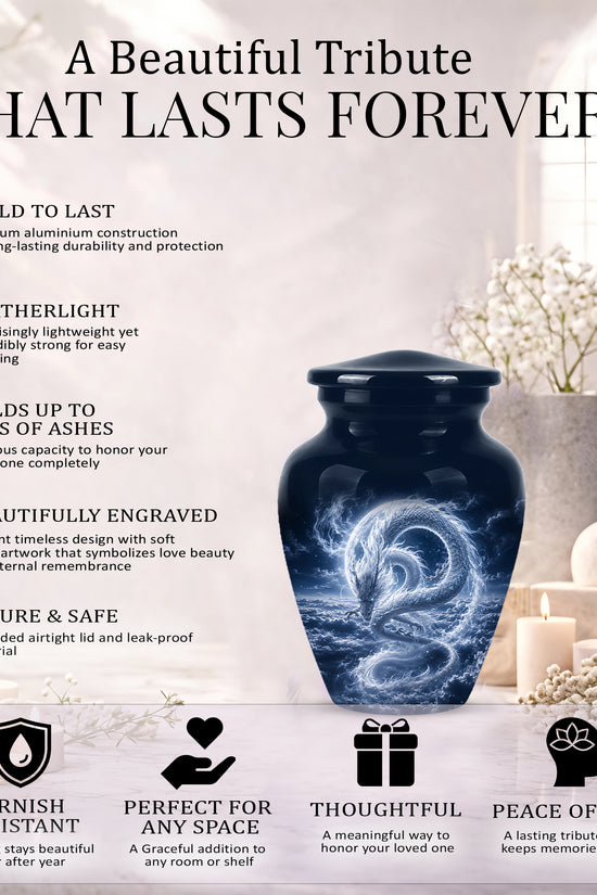 Dragon Cremation Urn - Unique Custom Memorial Urn For Human Ashes