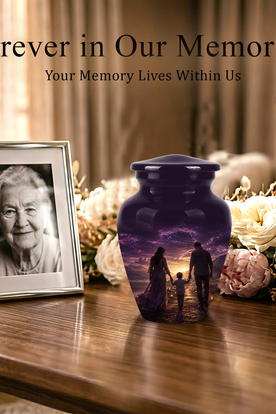 Father, Son & Mother Memorial Urn - Artistic Burial Urns For Human Ashes