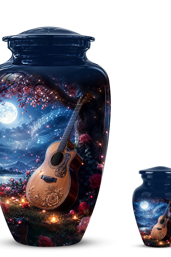 Artistic Guitar Memorial Urn - Beautifully Handcrafted Urns For Humans