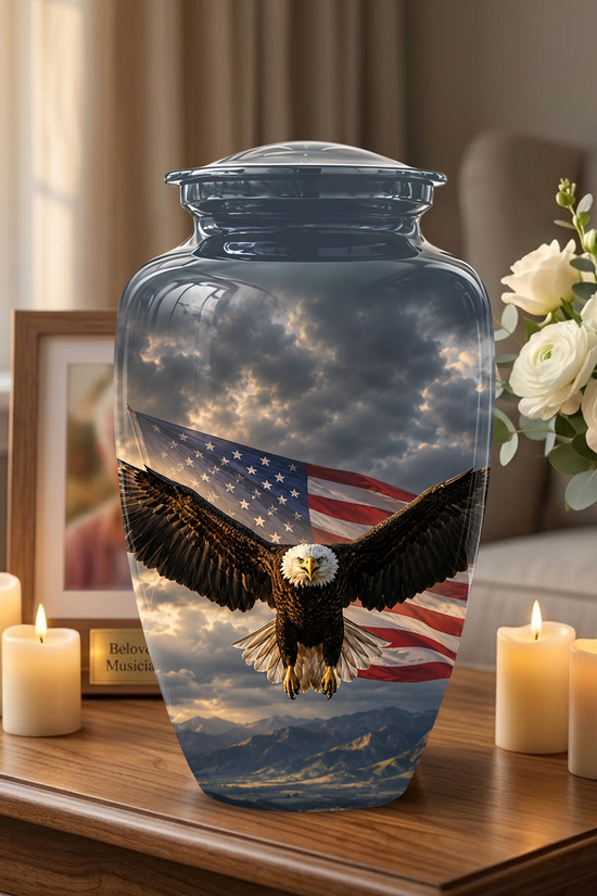 American Eagle Memorial Urn - Patriotic Burial Urns For Human Ashes