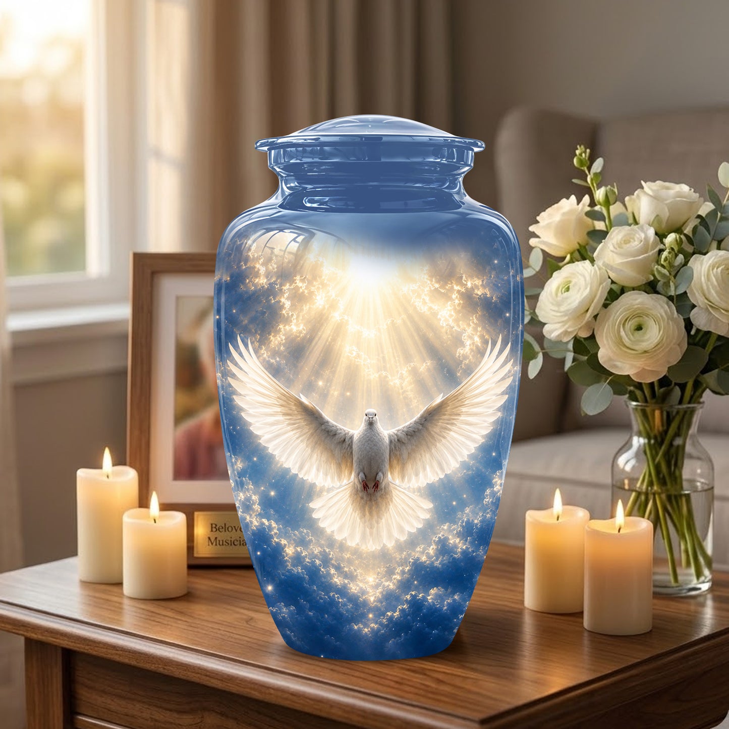 White Dove Cremation Urn - Beautifully Handcrafted Urns For Ashes