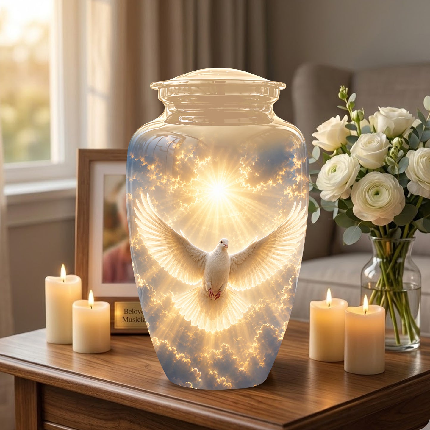 Flying Dove Cremation Urn - Custom Handcrafted Urn For Human Ashes