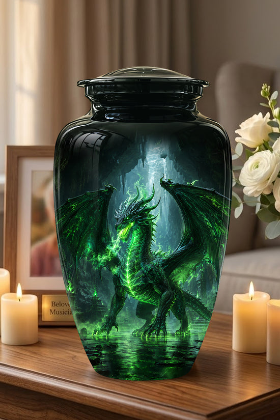 Dragon Themed Urn - Mythical Artistic Memorial Urns For Human Ashes