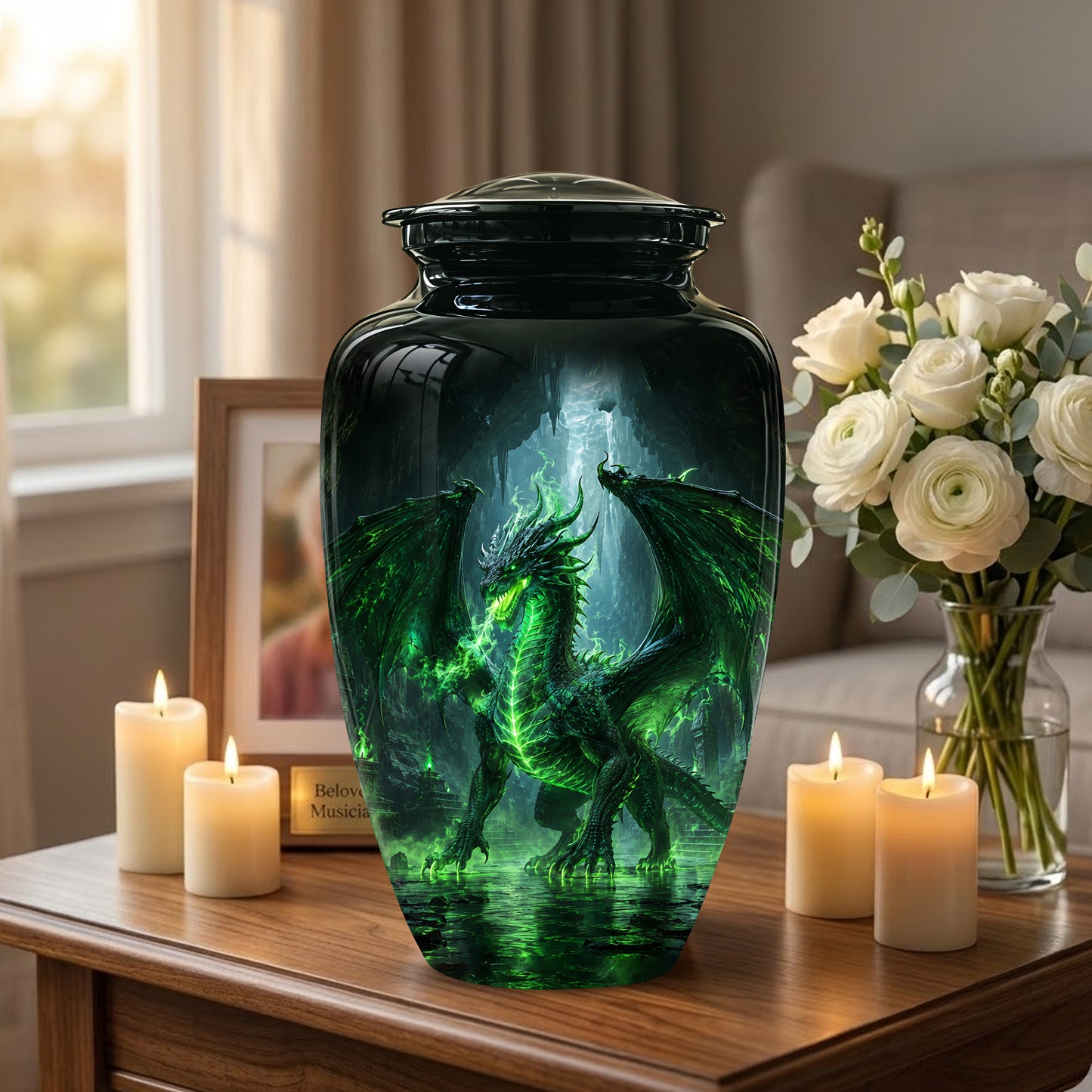 Dragon Themed Urn - Mythical Artistic Memorial Urns For Human Ashes