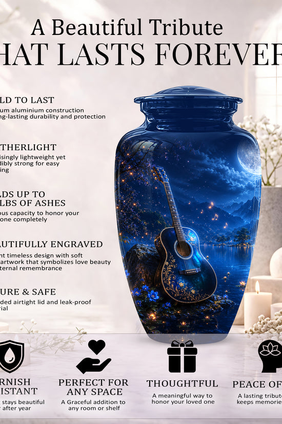 Acoustic Guitar Cremation Urn - Custom Guitar Urns For Human Ashes