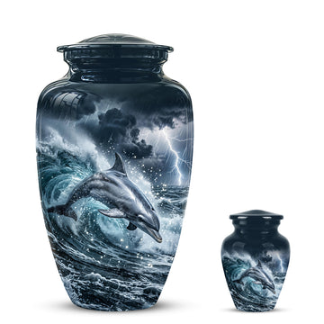 10 inch Large Urn with 1 Keepsake 3 inch