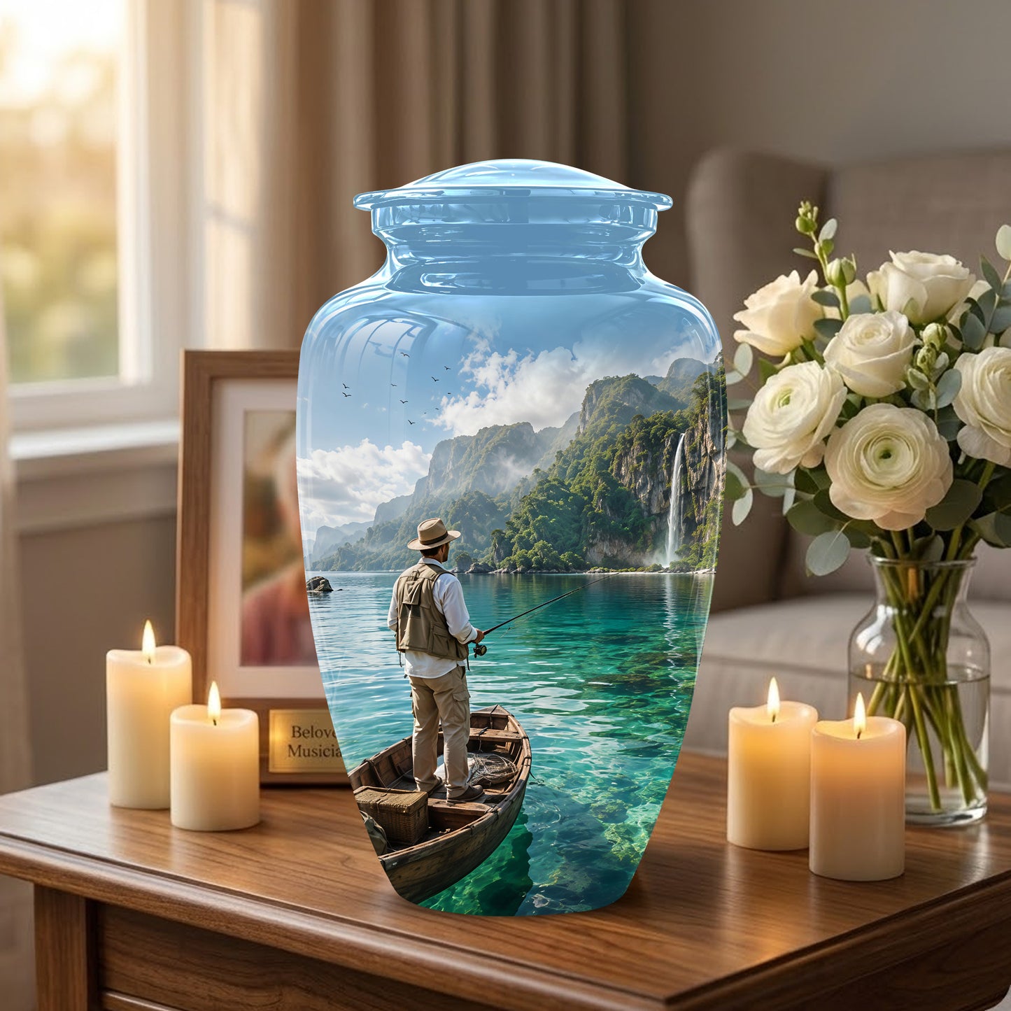 Fishing Boat Memorial Urn - Artistic Landscape Urns For Human Ashes